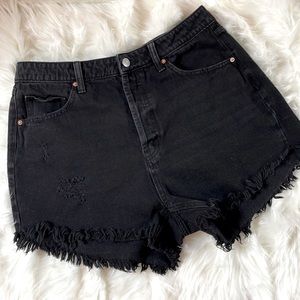 Black jean shorts from Target. Size 14.